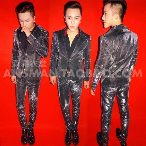 men's suits & blazers 2021 european and american fashion male dj singer suit gd personality symphony silver black performance, White;black
men's suits & blazers 2021 european and american fashion male dj singer suit gd personality symphony silver black performance, White;black