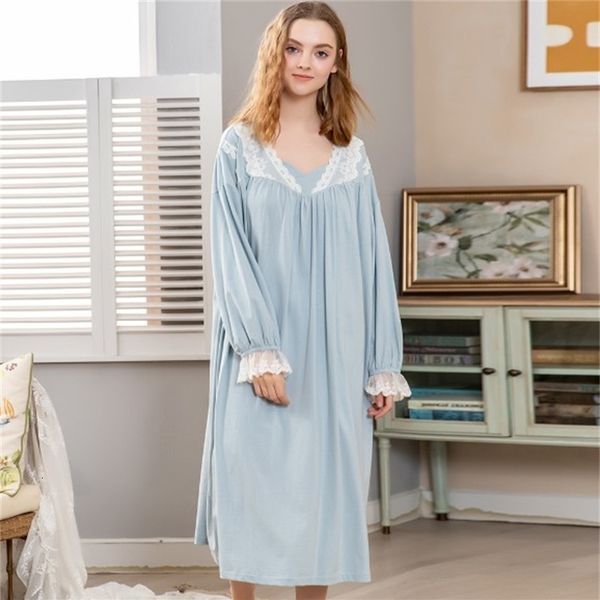 women's sleepwear pure cotton long-sleeved night spring autumn nightgown women sweet long girl's loose sleepwear nightshirt e9he, Black;red
women's sleepwear pure cotton long-sleeved night spring autumn nightgown women sweet long girl's loose sleepwear nightshirt e9he, Black;red