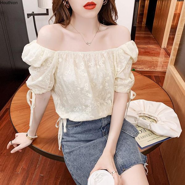women's blouses & shirts blouse square collar lace fashion casual jacquard short sleeve shirt summer 2021 korean 10051, White
women's blouses & shirts blouse square collar lace fashion casual jacquard short sleeve shirt summer 2021 korean 10051, White