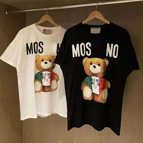 luxury design spring and summer bear letter printed round neck loose fashion couple short sleeve t-shirt, White
luxury design spring and summer bear letter printed round neck loose fashion couple short sleeve t-shirt, White