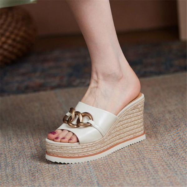 handmade modern women chain slides outdoor 2021 summer wedge high heels platform slippers lady shoes date party 39, Black
handmade modern women chain slides outdoor 2021 summer wedge high heels platform slippers lady shoes date party 39, Black