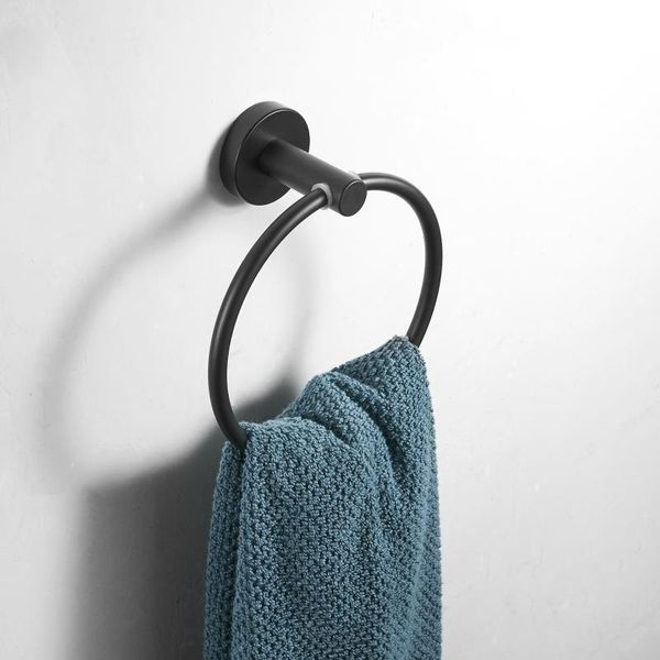 stainless steel black towel holder ring round wall mounted rack shelf bathroom accessories rings
stainless steel black towel holder ring round wall mounted rack shelf bathroom accessories rings