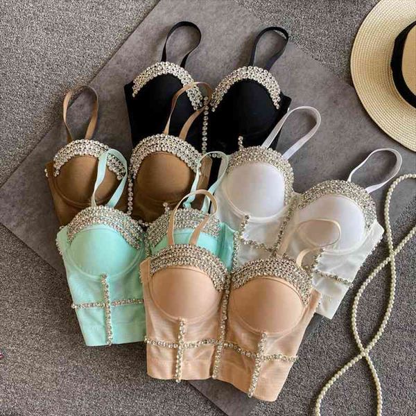 fashion wear clothes chic women tank sleeveless pearls bustierpush up night club bralette bra cropped vest corset, White
fashion wear clothes chic women tank sleeveless pearls bustierpush up night club bralette bra cropped vest corset, White