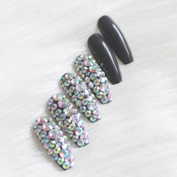 24pcs black high-end salon ballet coffin diy crystal glitter handmade fake nails1, Red;gold
24pcs black high-end salon ballet coffin diy crystal glitter handmade fake nails1, Red;gold