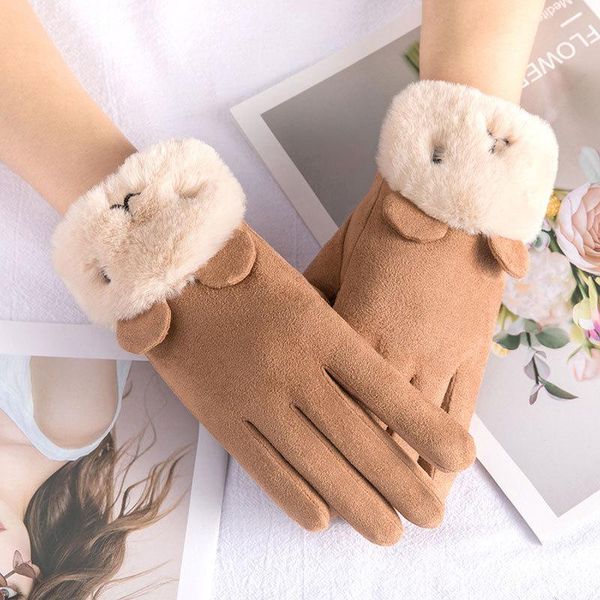 five fingers gloves 2021 style suede winter warmth finger for women cute touch screen plus velvet thickening riding outdoor, Blue;gray
five fingers gloves 2021 style suede winter warmth finger for women cute touch screen plus velvet thickening riding outdoor, Blue;gray