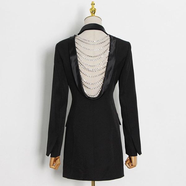 women's suits & blazers seebeautiful back hollow rhinestone chain spliced blazer coat notched collar long sleeve fashion 2021 autumn wo, White;black
women's suits & blazers seebeautiful back hollow rhinestone chain spliced blazer coat notched collar long sleeve fashion 2021 autumn wo, White;black
