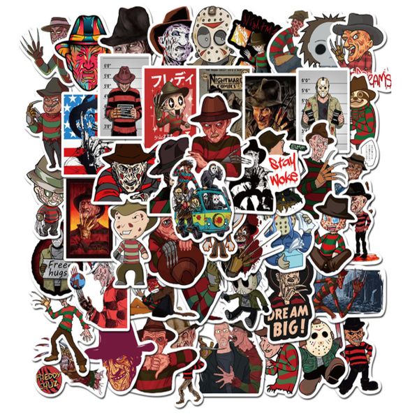 50 pcs horror movie ghost king freddy graffiti waterproof skateboard travel suitcase phone lapluggage stickers cute kids
50 pcs horror movie ghost king freddy graffiti waterproof skateboard travel suitcase phone lapluggage stickers cute kids