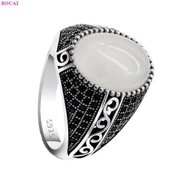 cluster rings s925 sterling silver ring thai personality retro pattern white agate pure argentum gemstone for men, Golden;silver
cluster rings s925 sterling silver ring thai personality retro pattern white agate pure argentum gemstone for men, Golden;silver