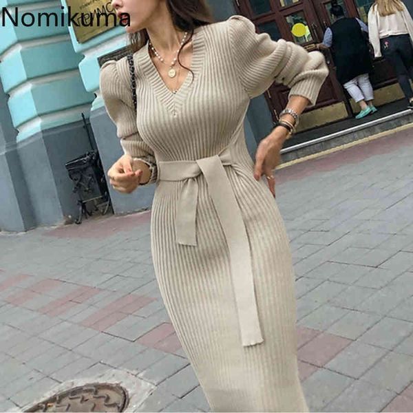 nomikuma korean high waist slim lace up v-neck knitted dresses long sleeve elegant split autumn winter sweater dress 6b974 210427, Black;gray
nomikuma korean high waist slim lace up v-neck knitted dresses long sleeve elegant split autumn winter sweater dress 6b974 210427, Black;gray