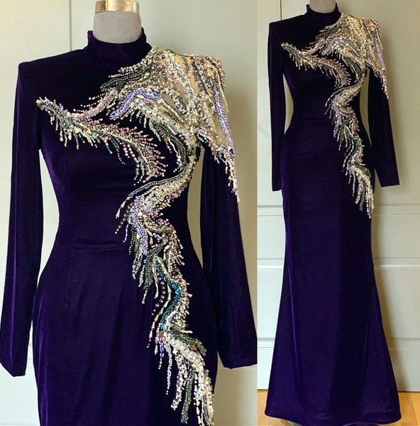 2021 plus size arabic aso ebi navy blue mermaid muslim prom dresses beaded crystals evening formal party second reception gowns dress zj559, Black
2021 plus size arabic aso ebi navy blue mermaid muslim prom dresses beaded crystals evening formal party second reception gowns dress zj559, Black