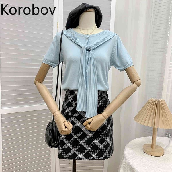 korobov korean loose casual summer knitted women cardigans vintage solid preppy style thin o neck short sleeve sweaters 210430, White
korobov korean loose casual summer knitted women cardigans vintage solid preppy style thin o neck short sleeve sweaters 210430, White