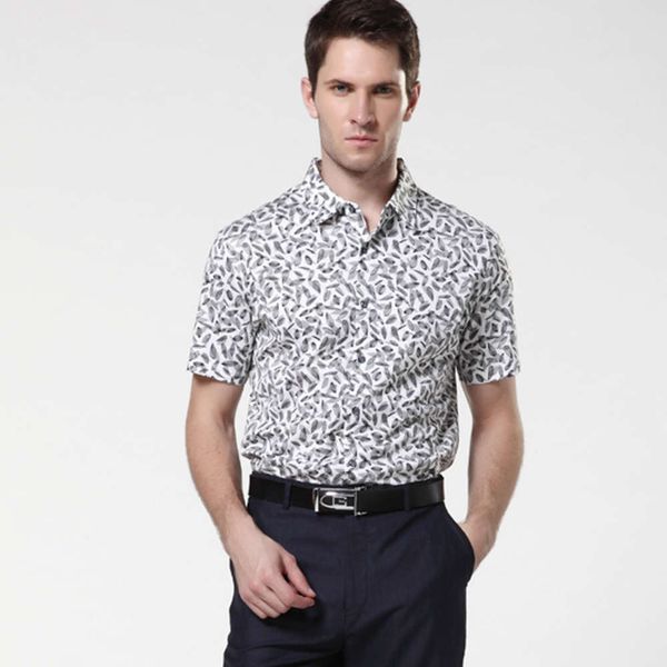men's casual shirts shirt summer comfort mercerized cotton korean printed short sleeve men's d2zu, White;black
men's casual shirts shirt summer comfort mercerized cotton korean printed short sleeve men's d2zu, White;black