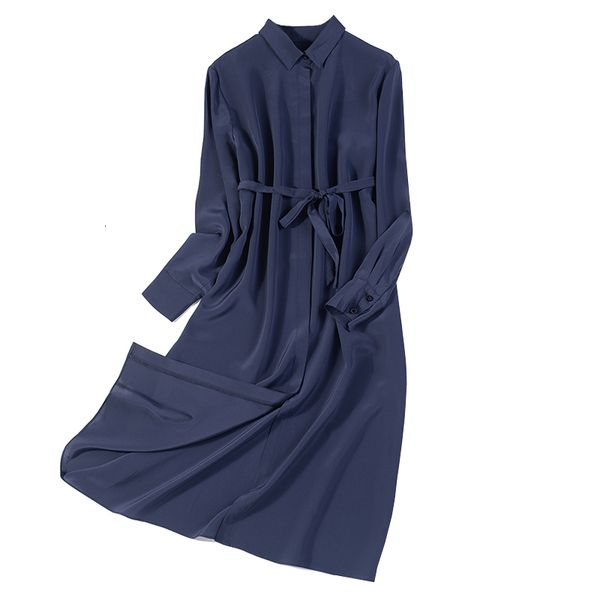 dress women's 100% pure silk sleeve long shirt dress navy solid color with belt jn413, Black;gray
dress women's 100% pure silk sleeve long shirt dress navy solid color with belt jn413, Black;gray