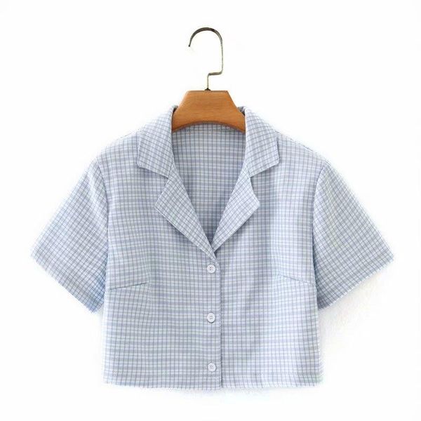 summer crop women short sleeve plaid shirts for vintage blouses korean button up shirt blue pink green women's &, White
summer crop women short sleeve plaid shirts for vintage blouses korean button up shirt blue pink green women's &, White