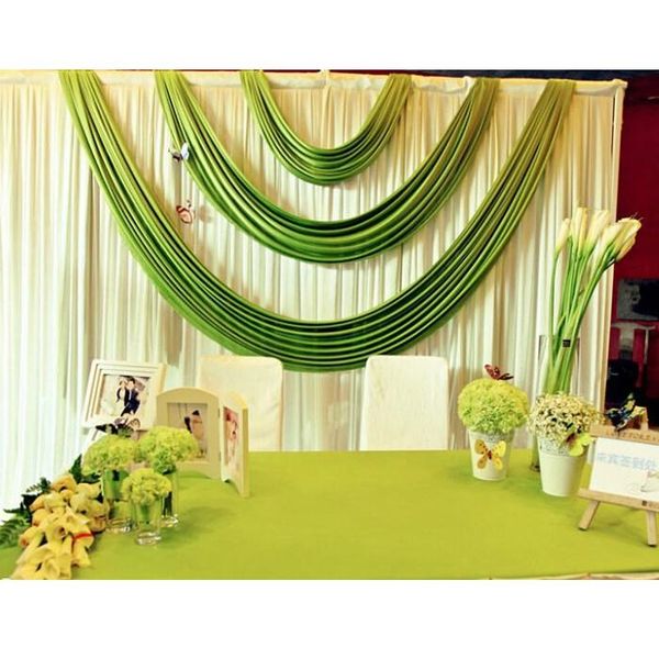 party decoration 3*6 wedding backdrop curtain white ice silk green swag drapes customade size and color
party decoration 3*6 wedding backdrop curtain white ice silk green swag drapes customade size and color