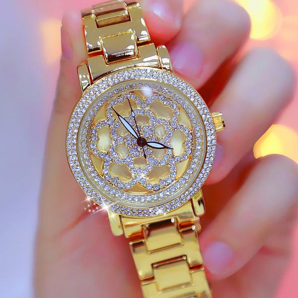 bs women's watch gold rose rhinestone hollow quartz clock relogio feminino stainless steel fashion bracelet wristwatches, Slivery;brown
bs women's watch gold rose rhinestone hollow quartz clock relogio feminino stainless steel fashion bracelet wristwatches, Slivery;brown