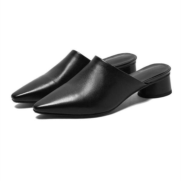 vintage women mules slippers genuine leather low heels sandals for brand office lady basic shoes woman, Black
vintage women mules slippers genuine leather low heels sandals for brand office lady basic shoes woman, Black