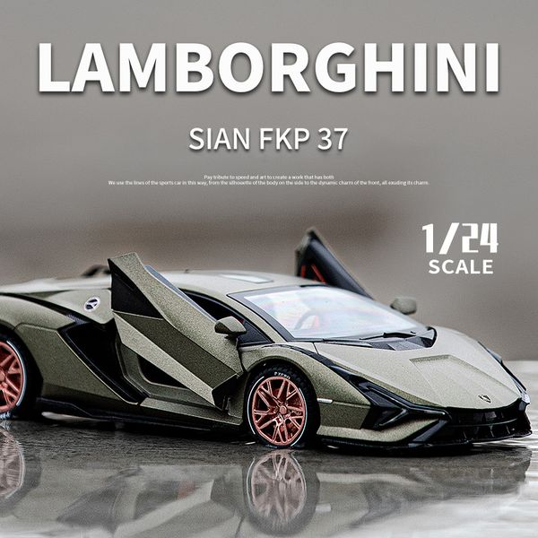 new 124 lamborghinis sian fkp37 car sports car model diecast sound super racing lifting tail car wheel for children gifts
new 124 lamborghinis sian fkp37 car sports car model diecast sound super racing lifting tail car wheel for children gifts