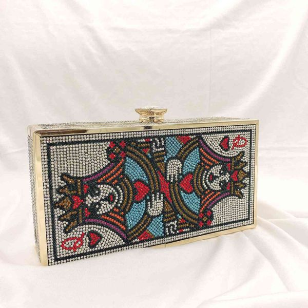 women's evening clutch bag party chain shoulder bag unique design playing card pattern diamond wedding purse and handbag zd1976
women's evening clutch bag party chain shoulder bag unique design playing card pattern diamond wedding purse and handbag zd1976