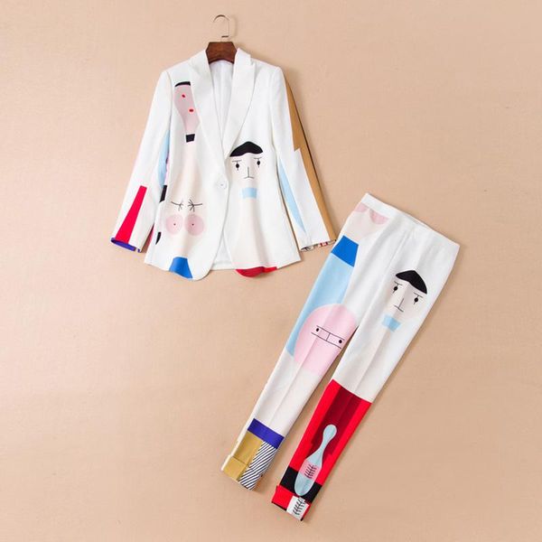 designer runway white two-piece suit one button jacket blazers feet pants abstract art dyeing women 2021 women's two piece
designer runway white two-piece suit one button jacket blazers feet pants abstract art dyeing women 2021 women's two piece