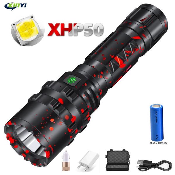 powerful xhp50 led hunting waterproof 5modes torch light lanterna use 18650& 26650 battery,outdoor camping flashlights torches
powerful xhp50 led hunting waterproof 5modes torch light lanterna use 18650& 26650 battery,outdoor camping flashlights torches