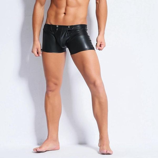 women's panties summer men faux leather shorts wetlook zipper pouch boxer male fashion elastic outerwear pu, Black;pink
women's panties summer men faux leather shorts wetlook zipper pouch boxer male fashion elastic outerwear pu, Black;pink