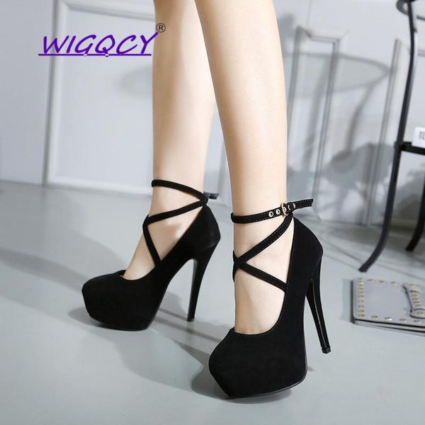 dress shoes suede thin 15cm high heels pumps women 2021 spring autumn platform cross strap buckle casual ladies, Black
dress shoes suede thin 15cm high heels pumps women 2021 spring autumn platform cross strap buckle casual ladies, Black