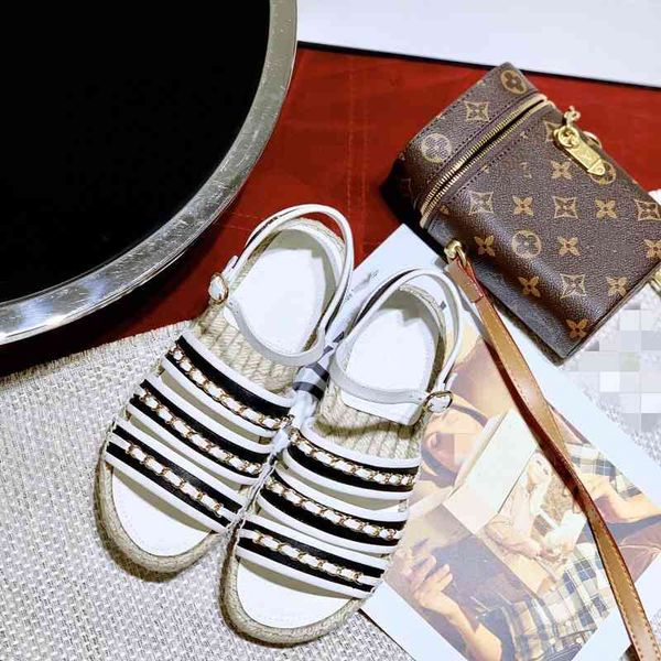 fisherman's shoes women 2021 summer new small fragrance women's hemp bottom chain lazy flat sandals wear casual slippers, Black
fisherman's shoes women 2021 summer new small fragrance women's hemp bottom chain lazy flat sandals wear casual slippers, Black