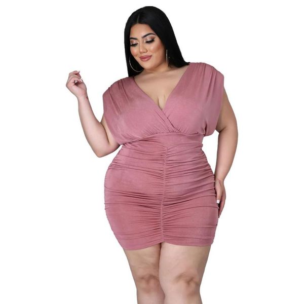 plus size dresses 2021 women robe solid color pleated fat woman dress v-neck above knee, mini female clothes, Black
plus size dresses 2021 women robe solid color pleated fat woman dress v-neck above knee, mini female clothes, Black