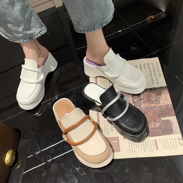 shoes woman 2021 female mule pantofle med slippers casual on a wedge shallow platform cover toe mules luxury summer slides r, Black
shoes woman 2021 female mule pantofle med slippers casual on a wedge shallow platform cover toe mules luxury summer slides r, Black