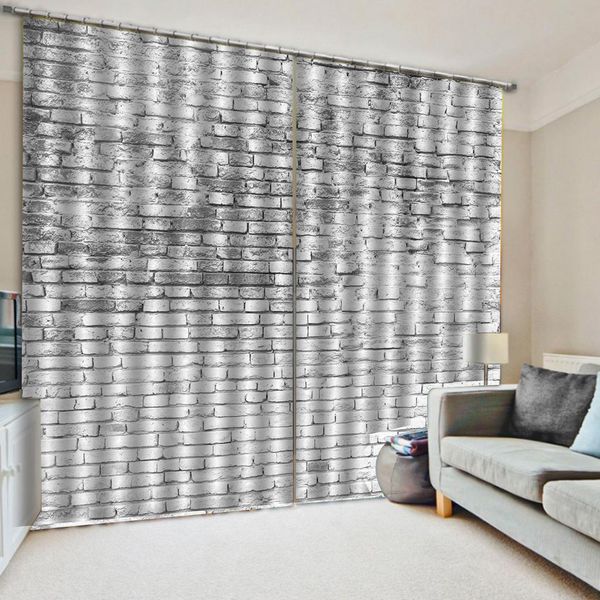 custom grey brick curtains 3d curtains for living room bedding room l drapes cortinas decoration
custom grey brick curtains 3d curtains for living room bedding room l drapes cortinas decoration