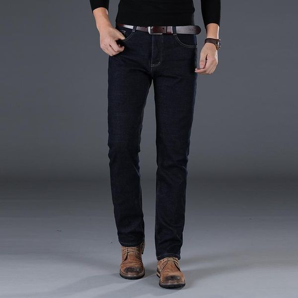 men's jeans classic style autumn winter high waist business casual denim stretch straight trousers male brand pants, Blue
men's jeans classic style autumn winter high waist business casual denim stretch straight trousers male brand pants, Blue