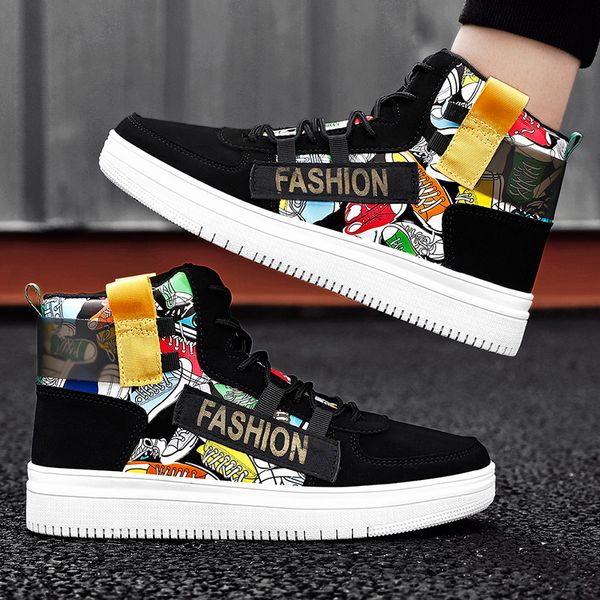 spring autumn fashion graffiti printed high shoes men sneakers black outdoor platform shoes men casual zapatillas hombre
spring autumn fashion graffiti printed high shoes men sneakers black outdoor platform shoes men casual zapatillas hombre