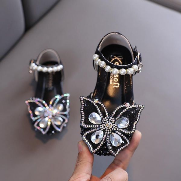 sandals girls pearl rhinestone bow princess performance shoes spring children flat non slip casual g96, Black;red
sandals girls pearl rhinestone bow princess performance shoes spring children flat non slip casual g96, Black;red