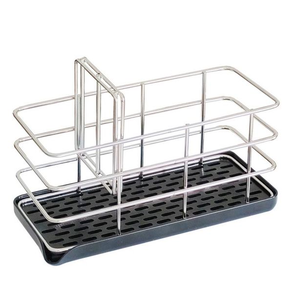 kitchen storage & organization sink caddy organizer stainless steel sponge soap brush holder with drain pan drying rack
kitchen storage & organization sink caddy organizer stainless steel sponge soap brush holder with drain pan drying rack