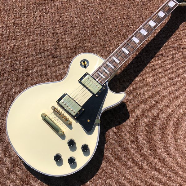 electric guitar,rosewood fingerboard,crystal cream,gold hardware