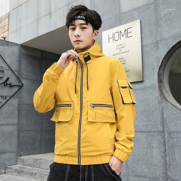 men's jackets casual bomber jacket men spring autumn hip hop windbreaker black white yellow cargo male windproof hooded coats, Black;brown
men's jackets casual bomber jacket men spring autumn hip hop windbreaker black white yellow cargo male windproof hooded coats, Black;brown