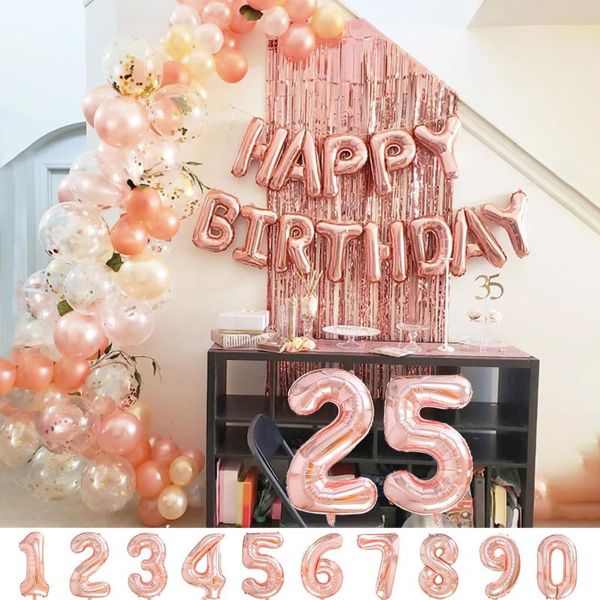 party decoration 87pcs rose gold latex balloons 1 2 3 5 10 11 12 15 17 19 25 30th 40 years kids baby girl happy birthday decorations adult
party decoration 87pcs rose gold latex balloons 1 2 3 5 10 11 12 15 17 19 25 30th 40 years kids baby girl happy birthday decorations adult
