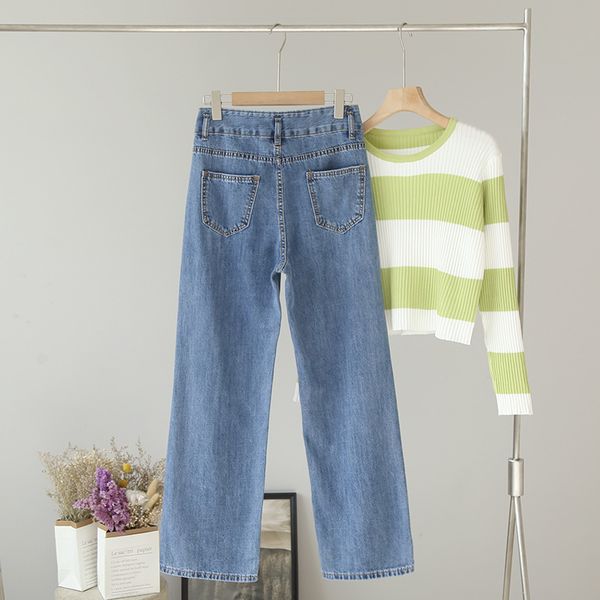 mode han fan ins all-match two buckles rubbing jeans female fall 4661, Blue
mode han fan ins all-match two buckles rubbing jeans female fall 4661, Blue