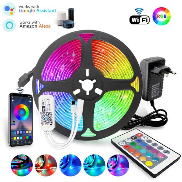 wifi led strip light 5m 10m 15m smd 2835 rgb white warm lights waterproof tape with adapter eu for home decoration strips
wifi led strip light 5m 10m 15m smd 2835 rgb white warm lights waterproof tape with adapter eu for home decoration strips