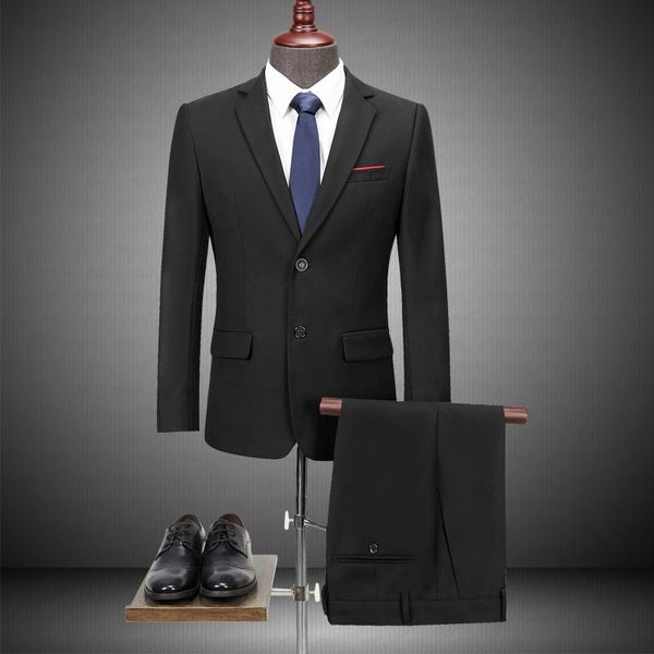 men's suits & blazers (jacket+pants) 2021 autumn suit male high-end custom business two-piece slim large size multi-color boutique men, White;black
men's suits & blazers (jacket+pants) 2021 autumn suit male high-end custom business two-piece slim large size multi-color boutique men, White;black