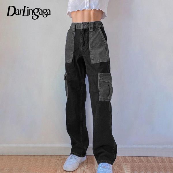 darlingaga vintage y2k aesthetic hip hop gothic high waist jeans patchwork streetwear cargo pants women pockets baggy 2021 women's, Blue
darlingaga vintage y2k aesthetic hip hop gothic high waist jeans patchwork streetwear cargo pants women pockets baggy 2021 women's, Blue
