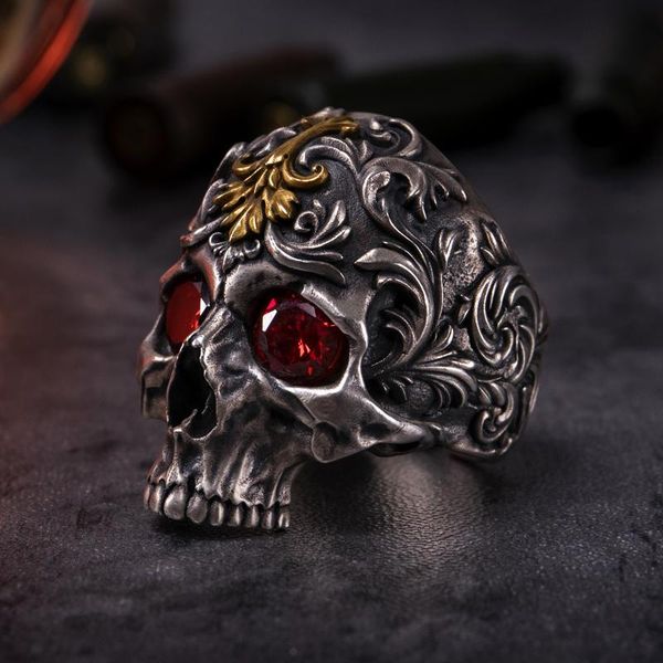 cluster rings style vintage gothic red zircon eye skull metal punk cool men's rock party biker jewelry, Golden;silver
cluster rings style vintage gothic red zircon eye skull metal punk cool men's rock party biker jewelry, Golden;silver