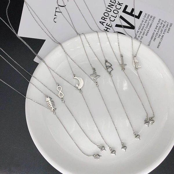 chains perfect titanium steel cross-border cross necklace female contracted collarbone chain not rub off, Silver
chains perfect titanium steel cross-border cross necklace female contracted collarbone chain not rub off, Silver