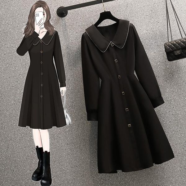 casual dresses black long sleeved plus large size oversize korean fashion kawaii women's elegant autumn 2021 clothing sukienka female, Black;gray
casual dresses black long sleeved plus large size oversize korean fashion kawaii women's elegant autumn 2021 clothing sukienka female, Black;gray