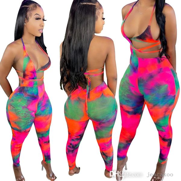 summer ladies jumpsuits printing pants set tie dye strap tie up legging bandage arm rompers tights s-2xl, White
summer ladies jumpsuits printing pants set tie dye strap tie up legging bandage arm rompers tights s-2xl, White