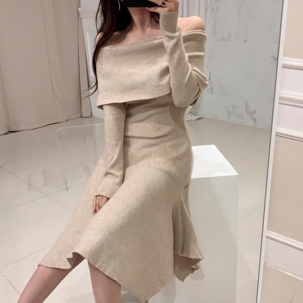 casual dresses fashion slim irregular knitted midi dress chic french vintage elegant autumn long sleeve vestido de mujer 2021, Black;gray
casual dresses fashion slim irregular knitted midi dress chic french vintage elegant autumn long sleeve vestido de mujer 2021, Black;gray