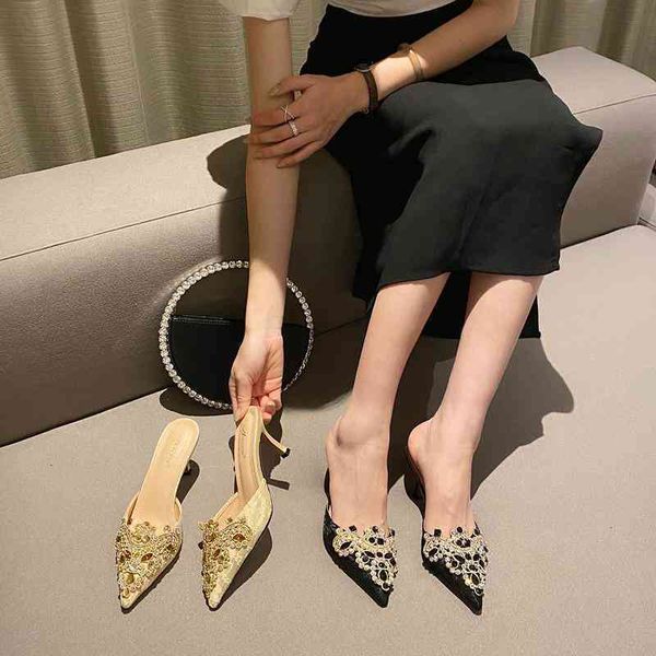 slippers fashion women sandals black beige crystal thin high heels pumps shallow slip on mules flip flops size 35-40
slippers fashion women sandals black beige crystal thin high heels pumps shallow slip on mules flip flops size 35-40