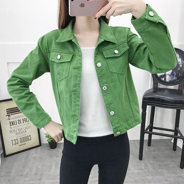 women's jackets 2021 autumn jeans jacket and coats for women candy color casual short denim chaqueta mujer casaco jaqueta feminina r894, Black;brown
women's jackets 2021 autumn jeans jacket and coats for women candy color casual short denim chaqueta mujer casaco jaqueta feminina r894, Black;brown