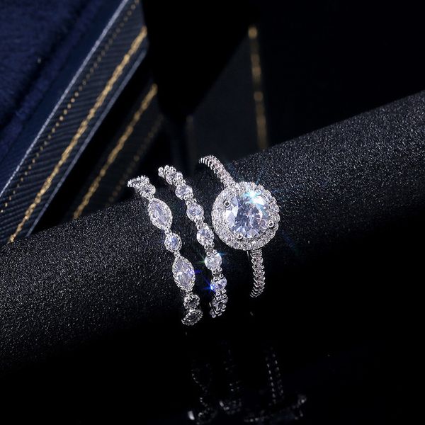 diamond fashion women's 925 zircon sterling silver rings three piece combination ring set engagement fine jewelry gift, Slivery;golden
diamond fashion women's 925 zircon sterling silver rings three piece combination ring set engagement fine jewelry gift, Slivery;golden